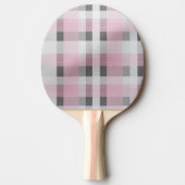  in Roze Plaid Pattern – Trendy Tartan Tafeltennisbatje (Voorkant)