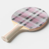  in Roze Plaid Pattern – Trendy Tartan Tafeltennisbatje (Voorkant Gekanteld)