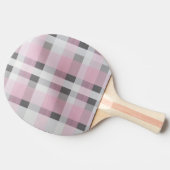  in Roze Plaid Pattern – Trendy Tartan Tafeltennisbatje (Zijkant)