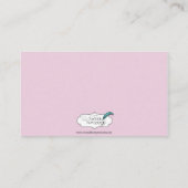 in Roze Polka Dots met Zwarte Kroonluchter Pl Plaatskaartje (Achterkant)