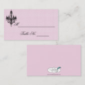 in Roze Polka Dots met Zwarte Kroonluchter Pl Plaatskaartje (Voorkant / Achterkant)