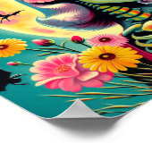  in roze poster print (Hoek)