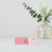  in roze - profielkaart mini visitekaartje (Staand voorkant)