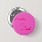  in roze ronde button 5,7 cm (Voorkant /achterkant)