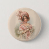  in roze ronde button 5,7 cm (Voorkant)