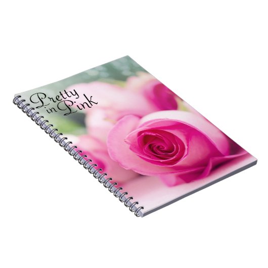  in roze Rose Notitieboek (Rechterzijde)