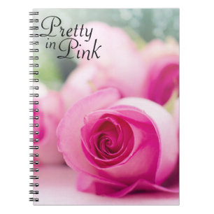  in roze Rose Notitieboek