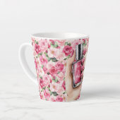 in Roze Rozen Bloemen Hand Nail Polish Latte Mok (Linkerhoek)