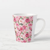 in Roze Rozen Bloemen Hand Nail Polish Latte Mok (Rechts)
