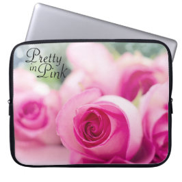  in roze rozen laptop sleeve