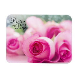  in roze rozen magneet