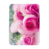  in roze rozen magneet (Verticaal)
