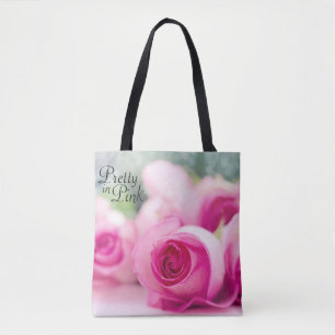 in roze rozen tote bag