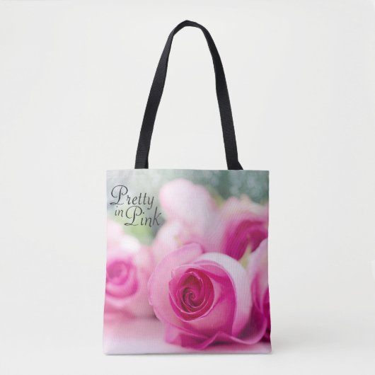  in roze rozen tote bag (Voorkant)