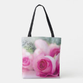  in roze rozen tote bag (Achterkant)