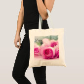  in roze rozen tote bag (Voorkant (product))