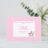  in roze rsvp met pram (Staand voorkant)