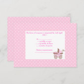  in roze rsvp met pram (Voorkant / Achterkant)