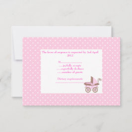 in roze rsvp met pram kaartje