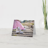  in Roze Schattig Bruiloft Douche Gift Kaart (Voorkant)