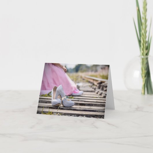  in Roze Schattig Bruiloft Douche Gift Kaart (Voorkant)