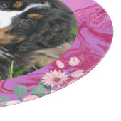in roze Schattige puppy modern snijplank (Hoek)