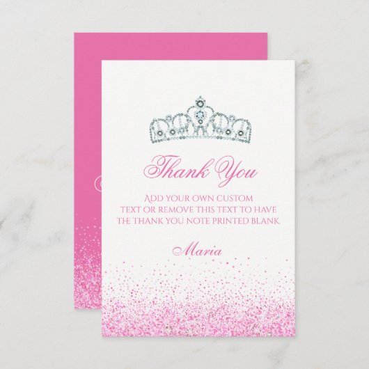  in Roze, Sparkle Dank u Kaarten (Voorkant / Achterkant)