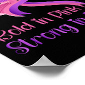 In Roze Sterk Paarse Geweld Borstkanker Bewust Poster (Hoek)