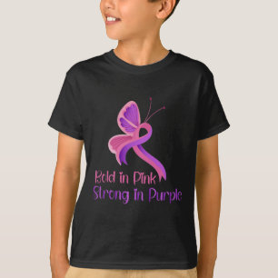 In Roze Sterk Paarse Geweld Borstkanker Bewust T-shirt