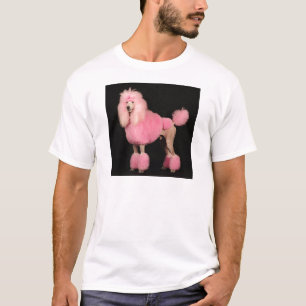 in roze t-shirt