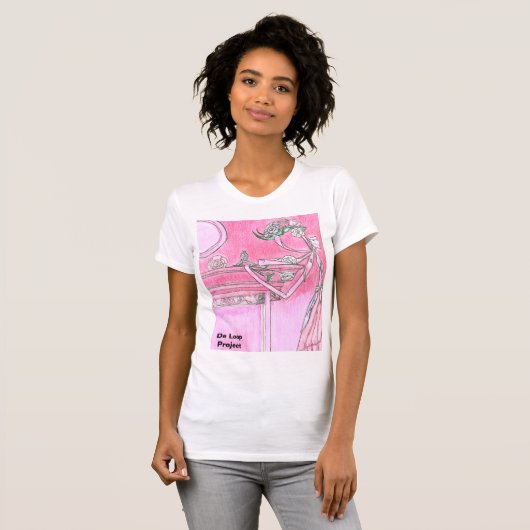  in roze t-shirt (Voorkant volledig)