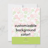  in roze tuin baby shower/dij kleur kaart (Achterkant)