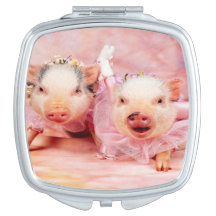 in roze varkens Compact Mirror