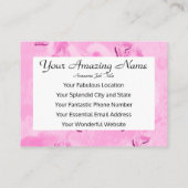  in roze vlinders visitekaartje (Achterkant)