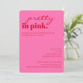  in roze Vrijgezellenfeest Kaart (Staand voorkant)