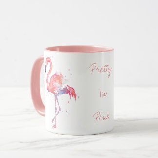  in roze waterkleurige flamingo-Mok Mok