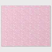  in Roze Willekeurige Grootte Witte Polka Dots Cadeaupapier (Vlak)