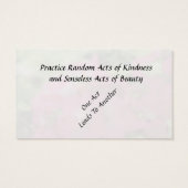  in Roze - Willekeurige handelingen van Kaarten va Visitekaartjes (Achterkant)