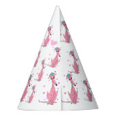  in roze windhond feesthoedjes (Achterkant)