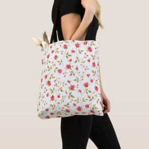 in Rozen Canvas tas