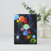 In ruimte briefkaart (Staand voorkant)