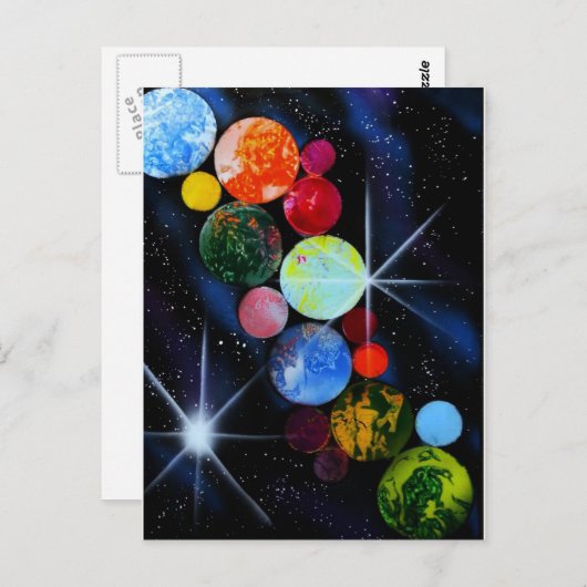 In ruimte briefkaart (Voorkant / Achterkant)