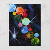 In ruimte briefkaart (Voorkant)