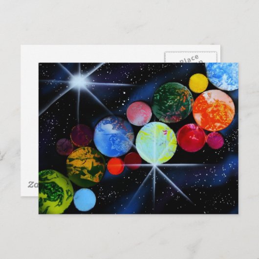 In ruimte briefkaart (Voorkant / Achterkant)