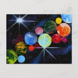 In ruimte briefkaart