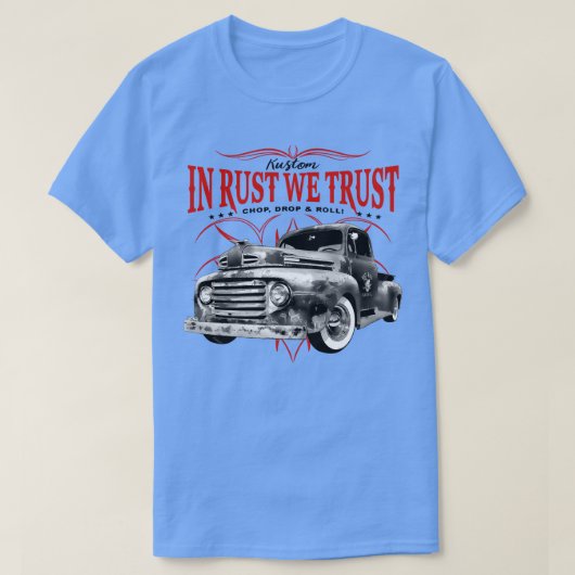 In Rust vertrouwen we monochroom T-shirt (Design voorkant)