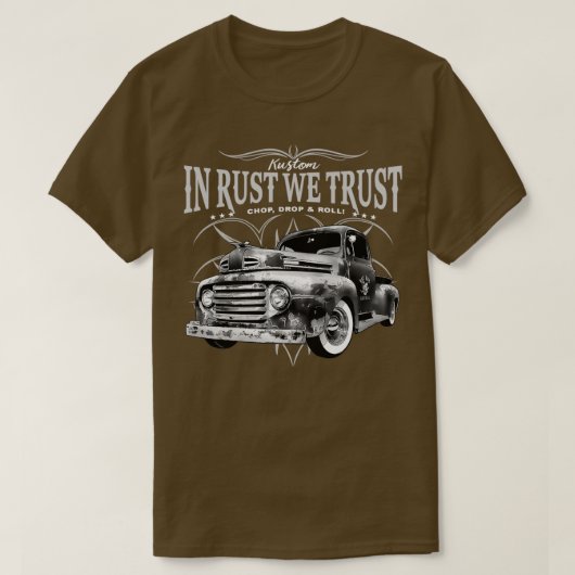 In Rust vertrouwen we Truck 1 T-shirt (Design voorkant)