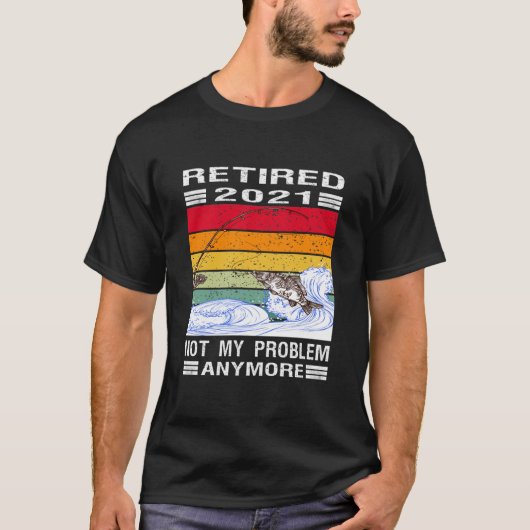 In ruste 2021 Cool Retro Vist Pensioencadeau T-shirt (Voorkant)