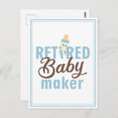 In ruste Baby Maker Funny Vasectomy Moderne Cute Briefkaart (Voorkant / Achterkant)