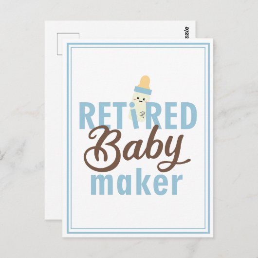 In ruste Baby Maker Funny Vasectomy Moderne Cute Briefkaart (Voorkant / Achterkant)